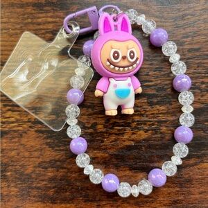 NWT Purple and Pink Labubu Cellphone Charm